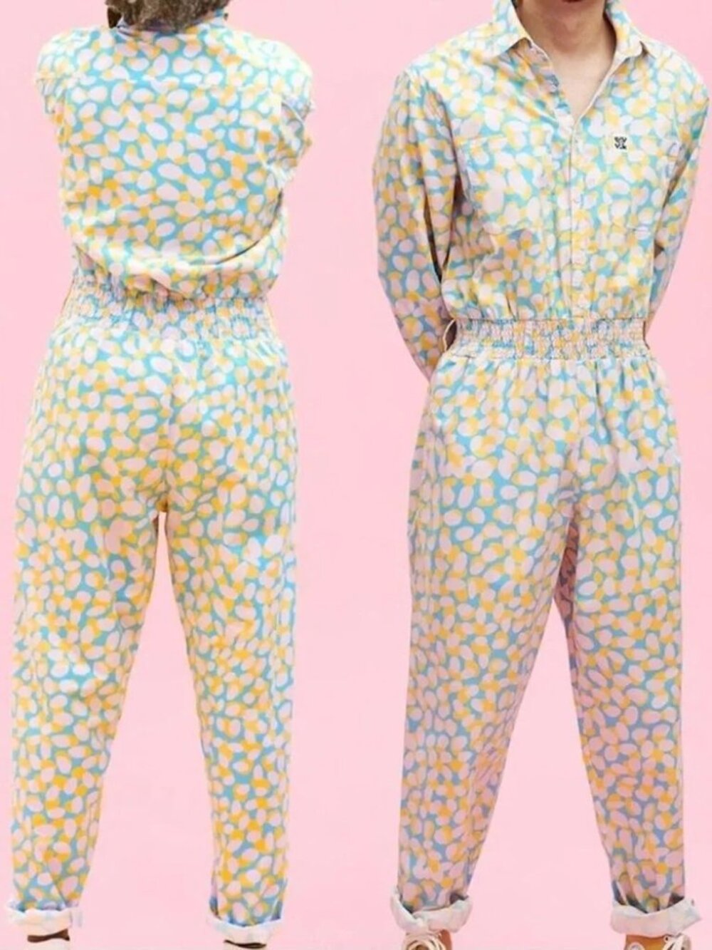 Lucy & Yak Carmen Jumpsuit Organic Cotton Andy Spot Print